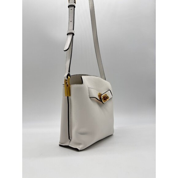 Donna Karan NY Bridgehampton smooth leather mini crossbody -WHITE - Picture 3 of 13